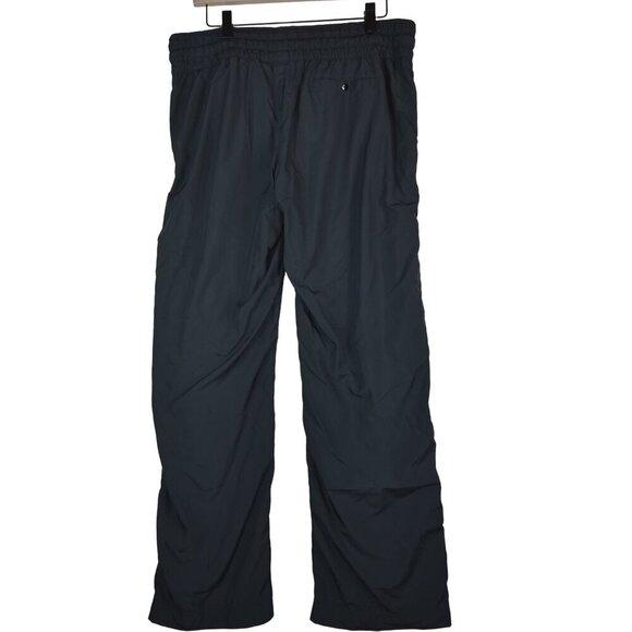 Vintage Y2K Nike Women's Large Track Pants Black with White Stripes Mesh Line - Picture 2 of 7